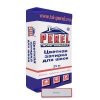 Цветная декоративная затирочная смесь Perel RL белая Зима